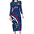 USA 2024 Rugby Long Sleeve Bodycon Dress Soar Like an Eagle Blue Version - Wonder Print Shop