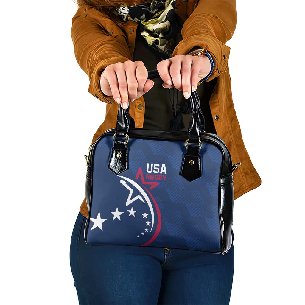 USA 2024 Rugby Shoulder Handbag Soar Like an Eagle Blue Version