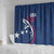 USA 2024 Rugby Shower Curtain Soar Like an Eagle Blue Version