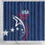 USA 2024 Rugby Shower Curtain Soar Like an Eagle Blue Version