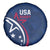 USA 2024 Rugby Spare Tire Cover Soar Like an Eagle Blue Version