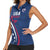 USA 2024 Rugby Women Sleeveless Polo Shirt Soar Like an Eagle Blue Version