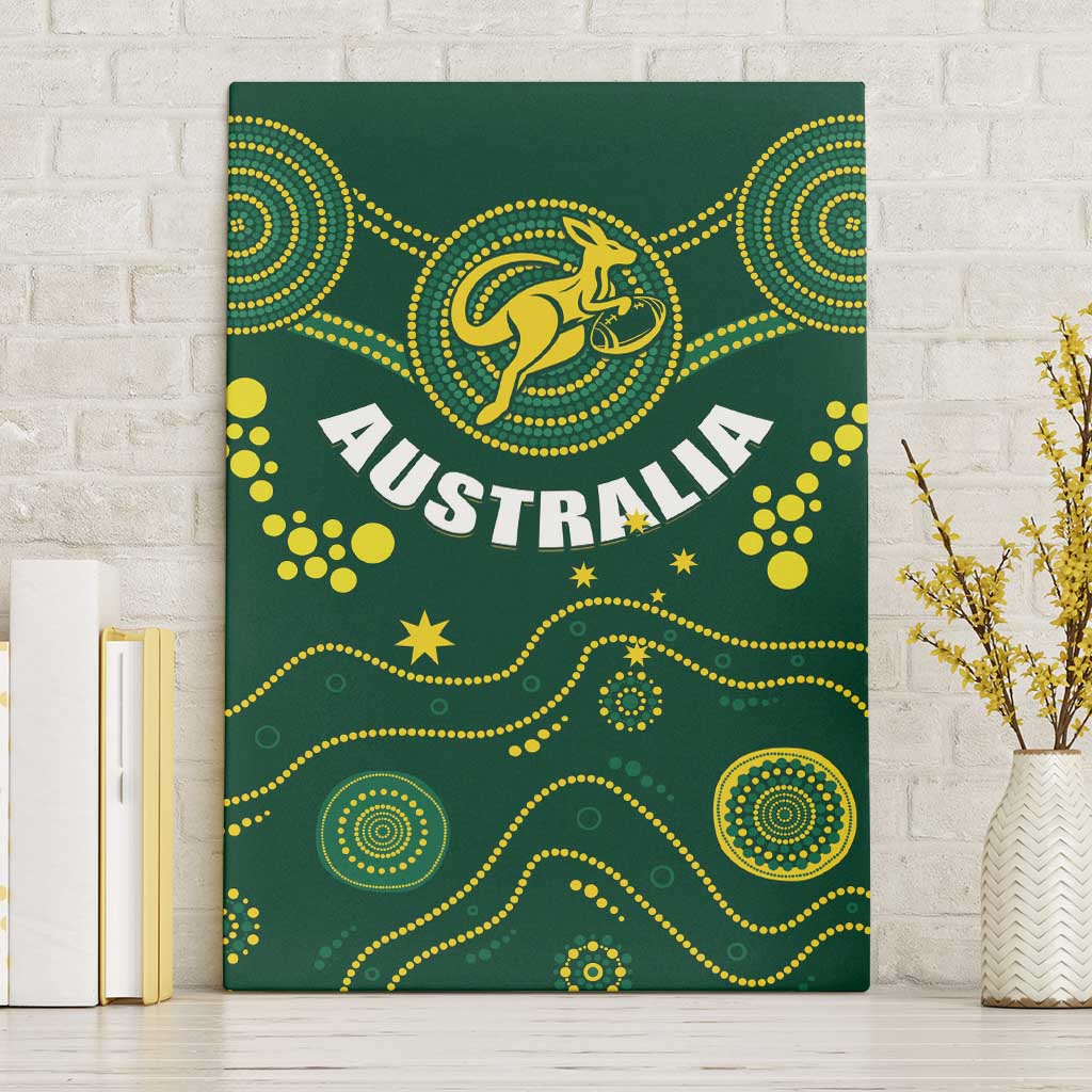 Australia 2024 Rugby Canvas Wall Art Go Wallabies - Wonder Print Shop