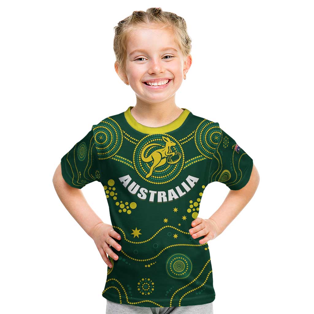 Australia 2024 Rugby Kid T Shirt Go Wallabies - Wonder Print Shop