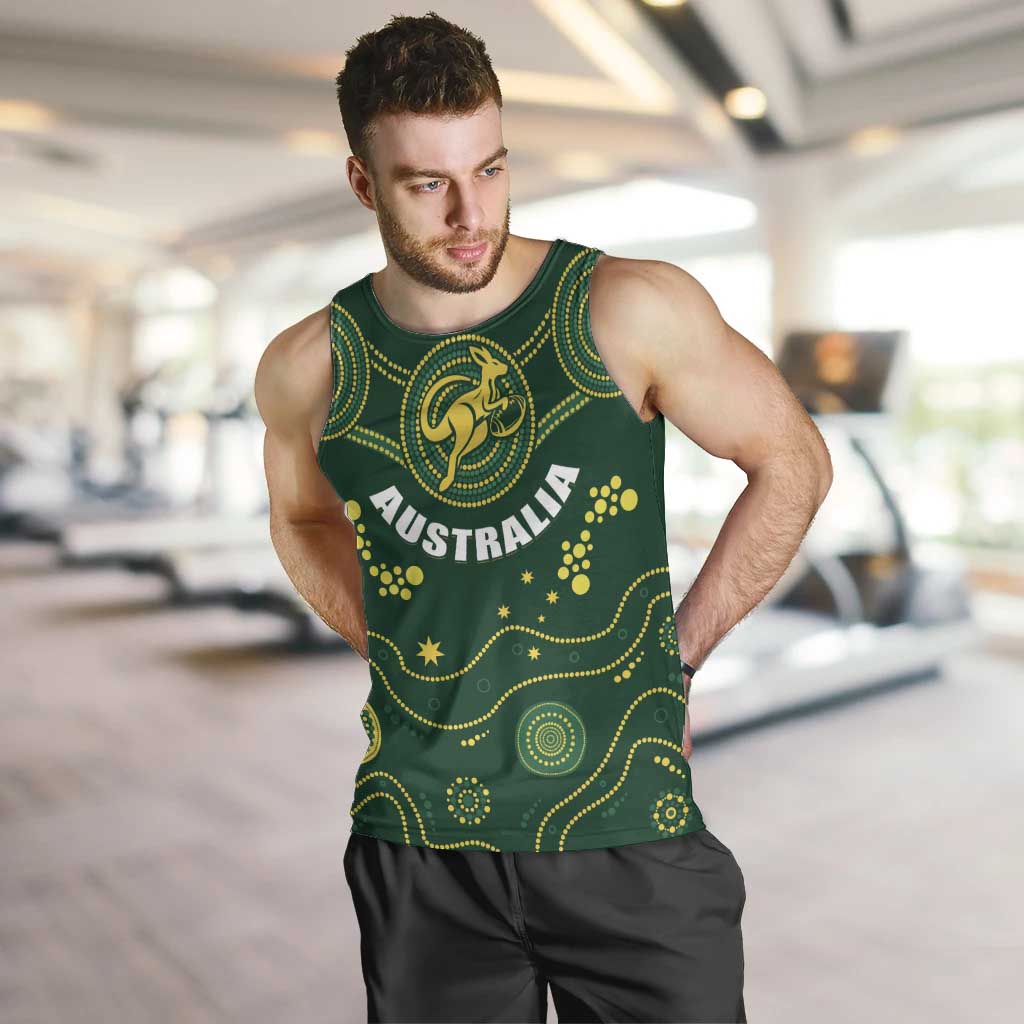 Australia 2024 Rugby Men Tank Top Go Wallabies - Wonder Print Shop