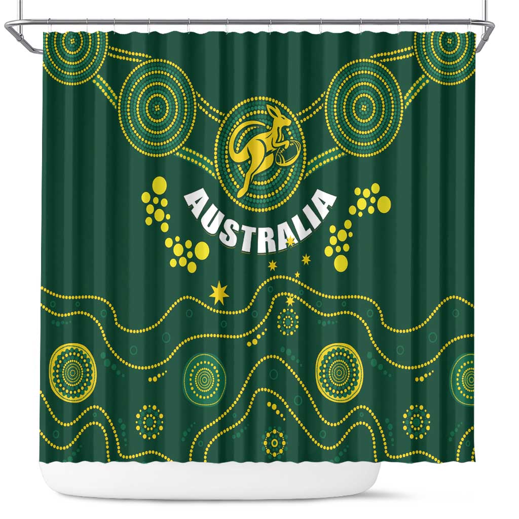 Australia 2024 Rugby Shower Curtain Go Wallabies