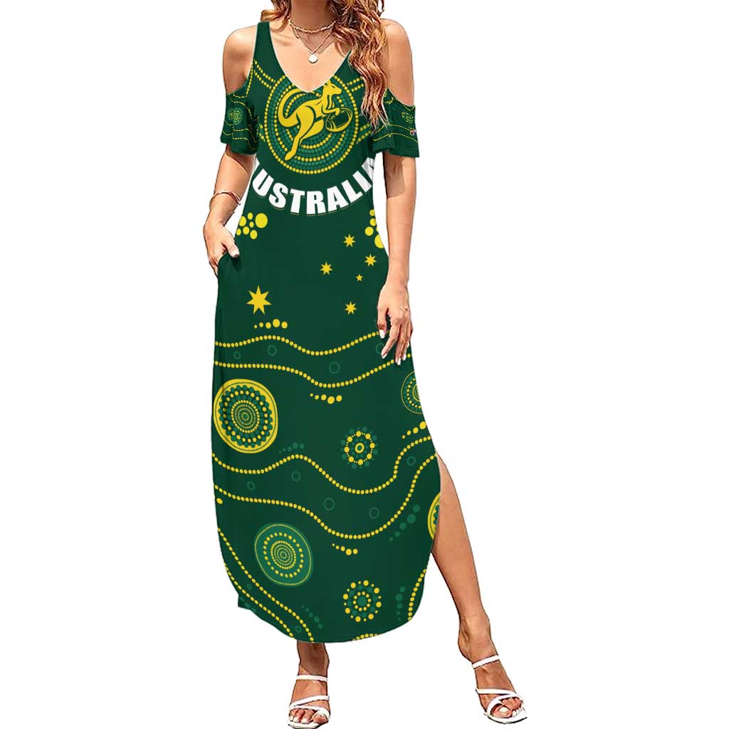 Australia 2024 Rugby Summer Maxi Dress Go Wallabies