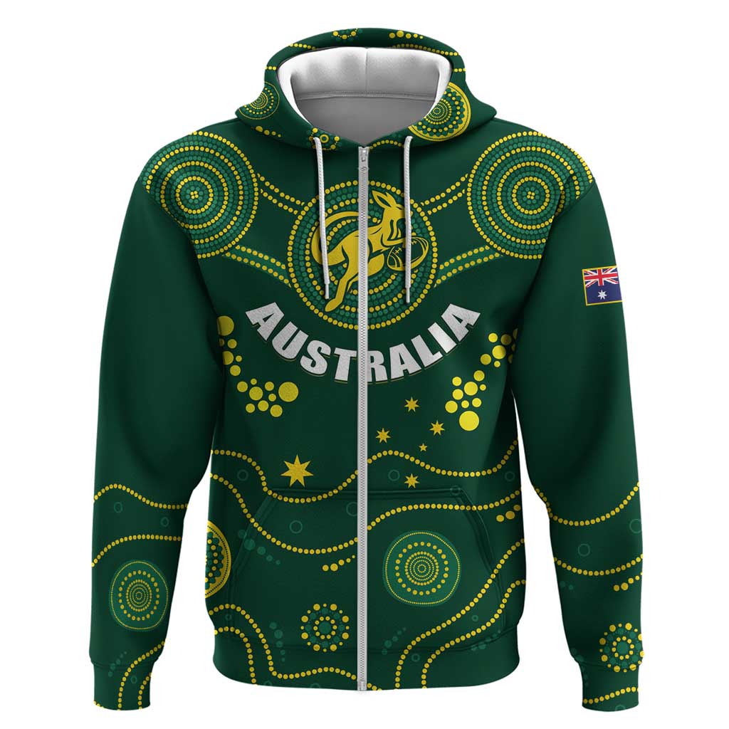 Australia 2024 Rugby Zip Hoodie Go Wallabies