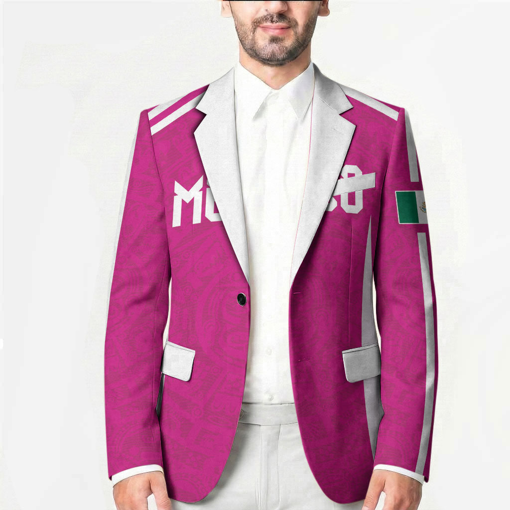 Custom Mexico 2026 Football Pink Blazer Golden Eagle Victory
