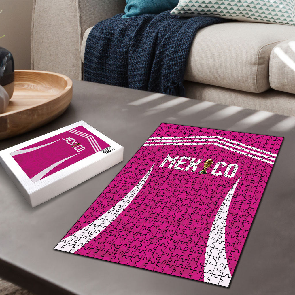 Mexico 2026 Football Pink Puzzle Golden Eagle Victory