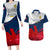 France Rugby Couples Matching Long Sleeve Bodycon Dress and Hawaiian Shirt XV de France 2023 World Cup - Wonder Print Shop