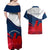 France Rugby Couples Matching Off Shoulder Maxi Dress and Hawaiian Shirt XV de France 2023 World Cup - Wonder Print Shop