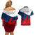 France Rugby Couples Matching Off Shoulder Short Dress and Hawaiian Shirt XV de France 2023 World Cup - Wonder Print Shop