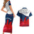 France Rugby Couples Matching Short Sleeve Bodycon Dress and Hawaiian Shirt XV de France 2023 World Cup - Wonder Print Shop