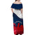 France Rugby Off Shoulder Maxi Dress XV de France 2023 World Cup - Wonder Print Shop