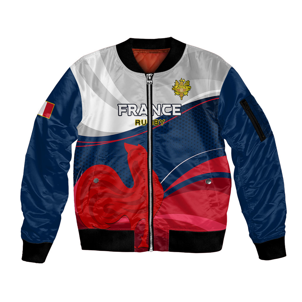 France Rugby Sleeve Zip Bomber Jacket XV de France 2023 World Cup - Wonder Print Shop