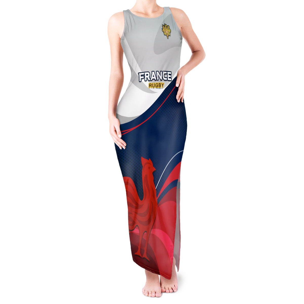 France Rugby Tank Maxi Dress XV de France 2023 World Cup - Wonder Print Shop