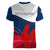 France Rugby Women V Neck T Shirt XV de France 2023 World Cup - Wonder Print Shop