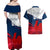 Custom France Rugby Couples Matching Off Shoulder Maxi Dress and Hawaiian Shirt XV de France 2023 World Cup - Wonder Print Shop