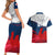 Custom France Rugby Couples Matching Short Sleeve Bodycon Dress and Hawaiian Shirt XV de France 2023 World Cup - Wonder Print Shop