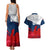 Custom France Rugby Couples Matching Tank Maxi Dress and Hawaiian Shirt XV de France 2023 World Cup - Wonder Print Shop