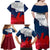 Custom France Rugby Family Matching Off Shoulder Long Sleeve Dress and Hawaiian Shirt XV de France 2023 World Cup - Wonder Print Shop