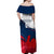 Custom France Rugby Off Shoulder Maxi Dress XV de France 2023 World Cup - Wonder Print Shop