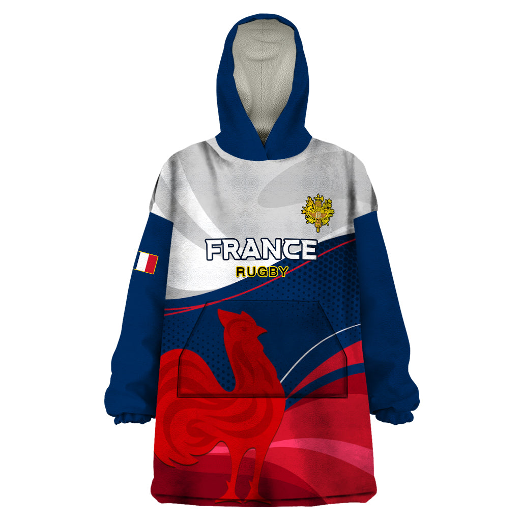 custom-france-rugby-wearable-blanket-hoodie-xv-de-france-2023-world-cup