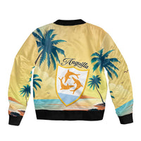 Anguilla AI Tropical Flowers Bomber Jacket - Wonder Print Shop