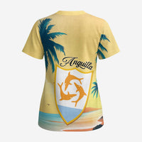 Anguilla AI Tropical Flowers Scrub Top - Wonder Print Shop