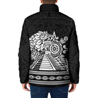 Mexican Aztec Pyramid Padded Jacket Aztec Pattern - Wonder Print Shop