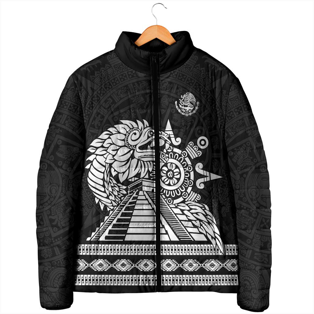 Mexican Aztec Pyramid Padded Jacket Aztec Pattern - Wonder Print Shop