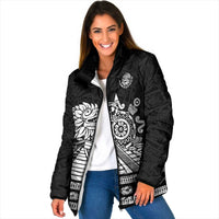 Mexican Aztec Pyramid Padded Jacket Aztec Pattern - Wonder Print Shop
