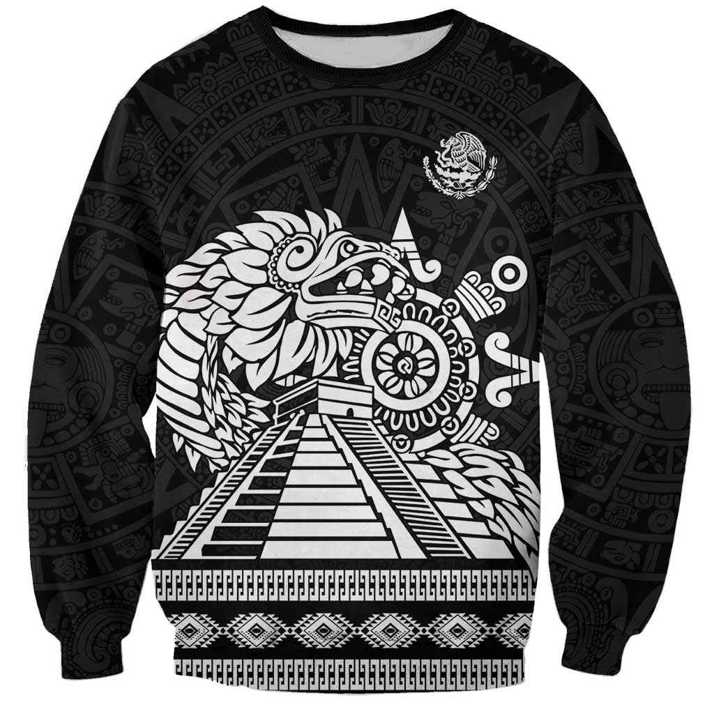 Mexican Aztec Pyramid Sweatshirt Aztec Pattern - Wonder Print Shop