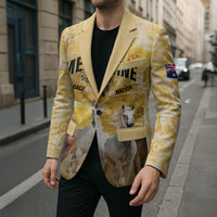 Personalised Melbourne 2026 Cup Blazer Yellow Rose Horse Racing