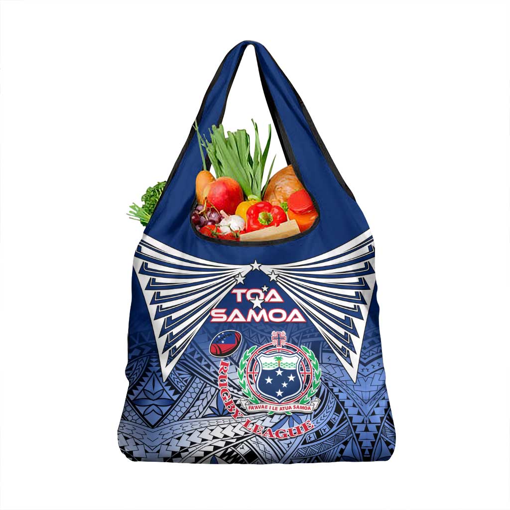 Custom Samoa Rugby Grocery Bag Toa Samoa Myriad Patterns