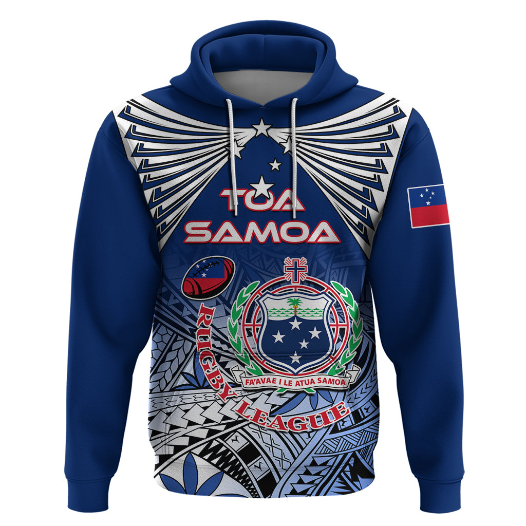 Custom Samoa Rugby Hoodie Toa Samoa Myriad Patterns - Wonder Print Shop