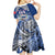 Custom Samoa Rugby Kid Short Sleeve Dress Toa Samoa Myriad Patterns - Wonder Print Shop