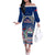 Custom Samoa Rugby Off The Shoulder Long Sleeve Dress Toa Samoa Myriad Patterns - Wonder Print Shop