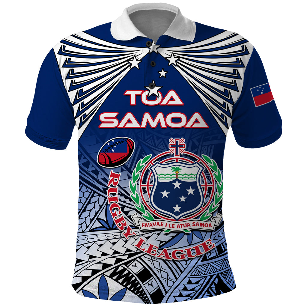 Custom Samoa Rugby Polo Shirt Toa Samoa Myriad Patterns - Wonder Print Shop