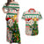 Personalised South Africa Rugby Christmas Couples Matching Off Shoulder Maxi Dress and Hawaiian Shirt Cute Springbok With Christmas Tree - Wonder Print Shop