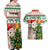 Personalised South Africa Rugby Christmas Couples Matching Off Shoulder Maxi Dress and Hawaiian Shirt Cute Springbok With Christmas Tree - Wonder Print Shop