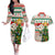 Personalised South Africa Rugby Christmas Couples Matching Off The Shoulder Long Sleeve Dress and Hawaiian Shirt Cute Springbok With Christmas Tree - Wonder Print Shop