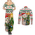 Personalised South Africa Rugby Christmas Couples Matching Summer Maxi Dress and Long Sleeve Button Shirt Cute Springbok With Christmas Tree - Wonder Print Shop