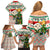 Personalised South Africa Rugby Christmas Family Matching Off Shoulder Short Dress and Hawaiian Shirt Cute Springbok With Christmas Tree - Wonder Print Shop