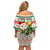 Personalised South Africa Rugby Christmas Family Matching Off Shoulder Short Dress and Hawaiian Shirt Cute Springbok With Christmas Tree - Wonder Print Shop