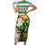 Personalised South Africa Rugby Christmas Family Matching Short Sleeve Bodycon Dress and Hawaiian Shirt Cute Springbok With Christmas Tree - Wonder Print Shop