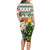 Personalised South Africa Rugby Christmas Long Sleeve Bodycon Dress Cute Springbok With Christmas Tree - Wonder Print Shop