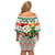 Personalised South Africa Rugby Christmas Off Shoulder Short Dress Cute Springbok With Christmas Tree - Wonder Print Shop