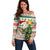 Personalised South Africa Rugby Christmas Off Shoulder Sweater Cute Springbok With Christmas Tree - Wonder Print Shop